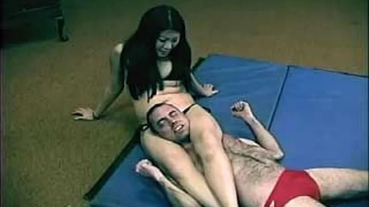 Asian She Bitch Kyla Takes On Alex A Mat Beating With Footworship Part 01