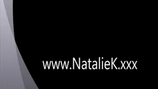 British slut NatalieK removed her black panties & fingerfucks in black stockings