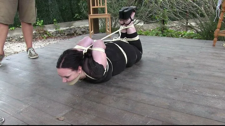 Outdoor Hogtie for Maso Slave Tania - Full Clip