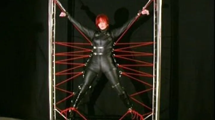 Melanie - Rubber Spider Web Bondage