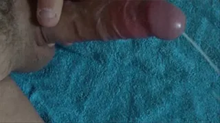 Hot Cum on blue Towel