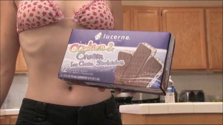 ICE CREAM BINGES - CLAIRE AND NATALIE - package deal on 2 full length clips!! ** ***