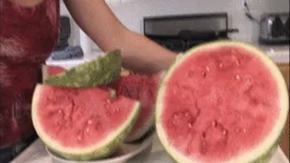 AMELIA'S EXTREME WATERMELON BINGE AND BLOATED BELLY - PACKAGE DEAL ON 2 FULL LENGTH CLIPS ** ***
