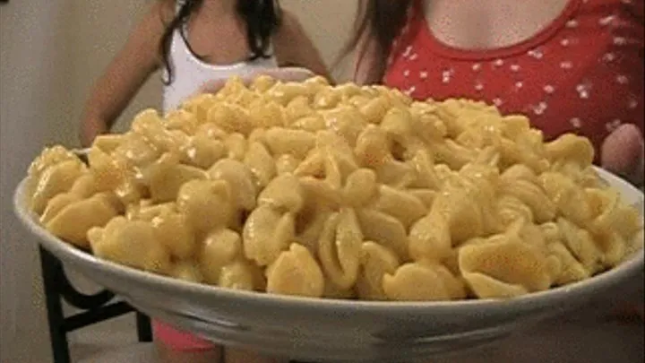 ESTRELLA AND CLAIRE HAVE A MACARONI AND CHEESE EATING CONTEST