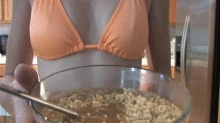 3 PACKAGES OF RAMEN NOODLES WITH 6 CUPS OF WATER!