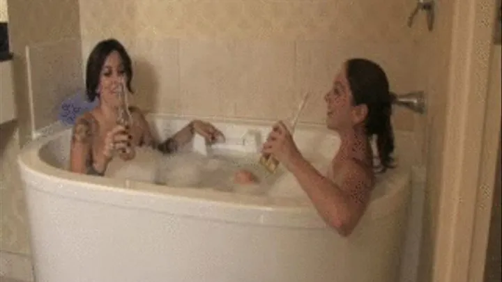 KAYLA AND CLAIRE TAKE A BUBBLE BATH AND HAVE A BELCHING CONTEST