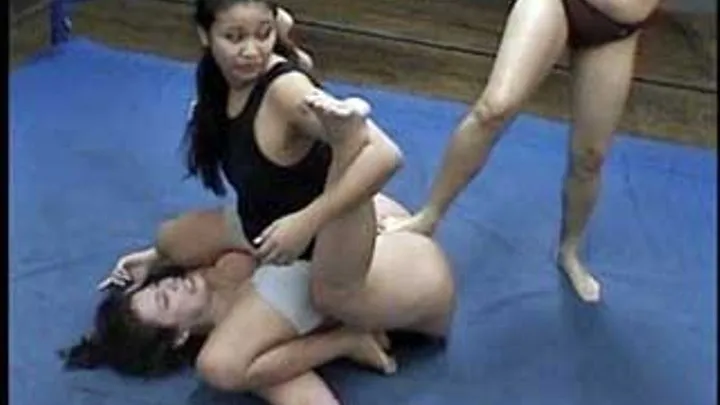 Asian Sisters Of Pain Work Over Big Girl Gina Part 02