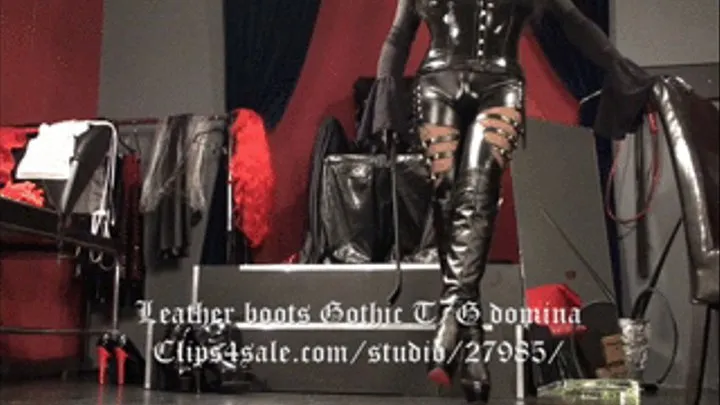 Leather boots Gothic T/G domina