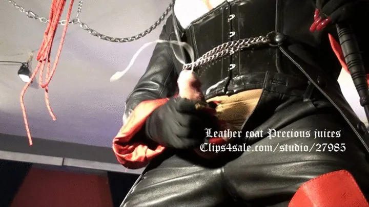 Leather coat precious juices