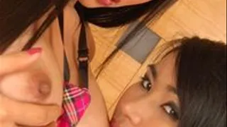 Mintra and Sansanee in lesbian show