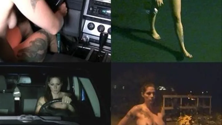 Tawnee: Nude Sneakers & Barefoot Driving & Pedal Pumping