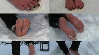 35 min in snow Feet