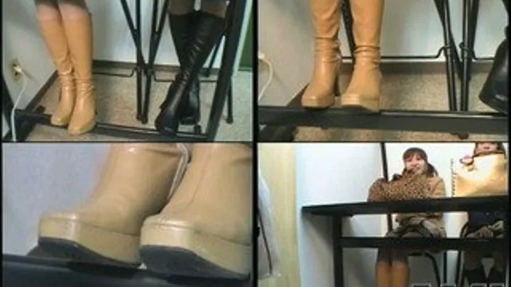 Ladies display their boots with their legs crossed - FS-027 - Part 1 (Faster Download - )