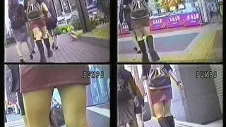 Lady is in her pantyhose, boots and mini skirt as she walks in the streets - MV-072 - Full version ( - AVI Format)