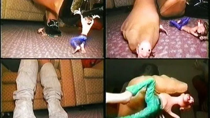 Ladies destroy toys using their shoes and boots and pantyhosed feet - VV-016 - Full version ( - AVI Format)