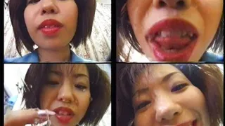 Lady licks her luscious red lips for a little tease - HJ-005 - Part 1 ( - AVI Format)