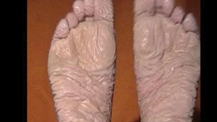 Bianca's wet pruned feet 105 hours