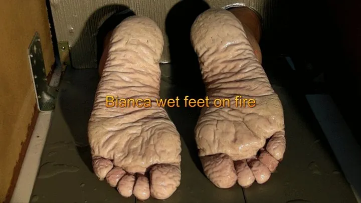 Bianca feet on fire