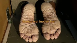 Bianca feet on fire
