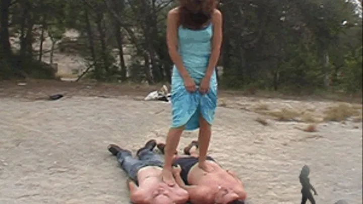 Elvira trample on two slaves