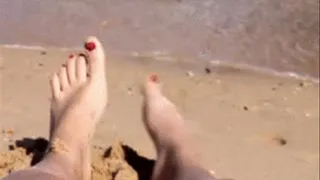 Nataschas Foot at the Beach