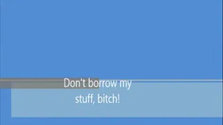 Don't borrow my stuff, bitch! full version