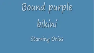 Purple bikini girl bound