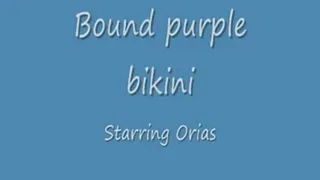 Purple bikini girl bound