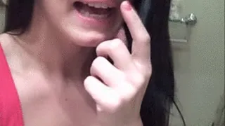 Selfshot slut in the bathroom