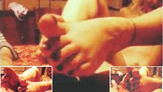 LAURA DOES THE BEST FOOTJOB YOU CAN SEE! SPECIAL!! part 2/4