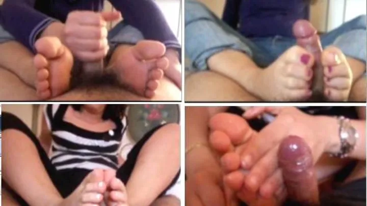 SUPER MIX FOR FOOTJOB-LOVERS! 2 Samy footjobs - special offer 5 minutes free!