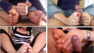 SUPER MIX FOR FOOTJOB-LOVERS! 2 Samy footjobs - special offer 5 minutes free!