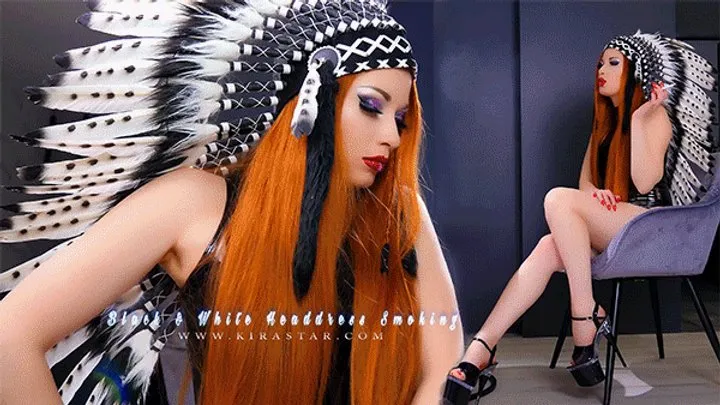 Black & White Headdress Smoking