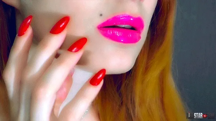 Pink Lipstick Close up