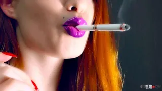 Purple Lips Smoking