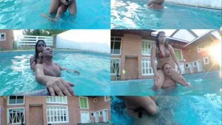 MIXED FIGHTING INSIDE OF SWIMMING POOL - mistress CRISTINE CASTELLARI - NEW MF 2012 - CLIP 04 - exclusive MF