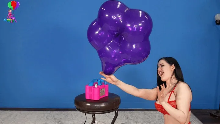 Nina B's First Machine Balloon Popping