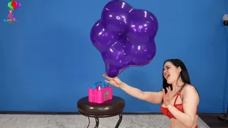 Nina B's First Machine Balloon Popping