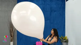 Michelle Uses the Pump to Pop Multiple Balloons