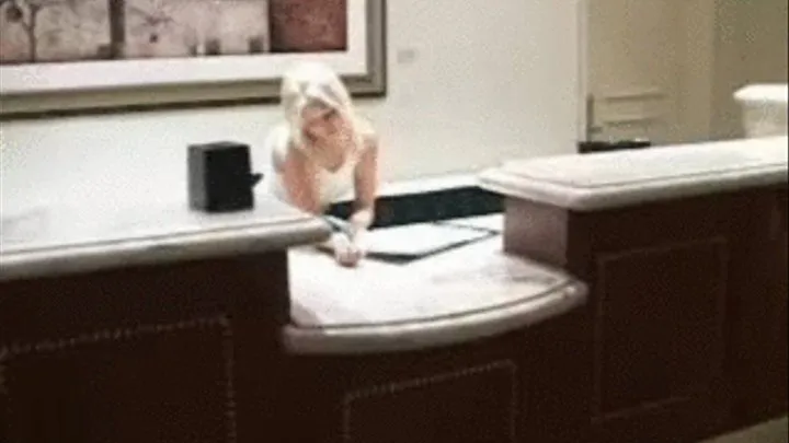 Blonde Hotel Receptionist Handjob