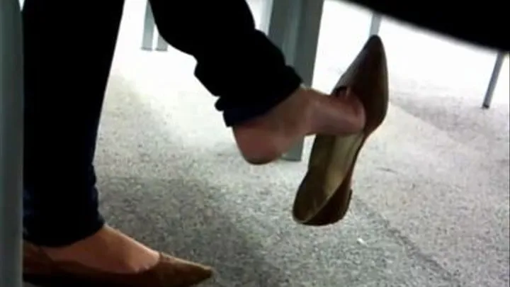 Amazing under the table shoeplay