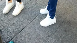 German Reebok Lady In Street Caf Refuses Shoe Kiss