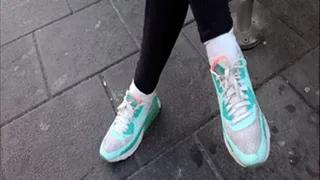 Mint Nike Air Max CloseUp At Bus Stop