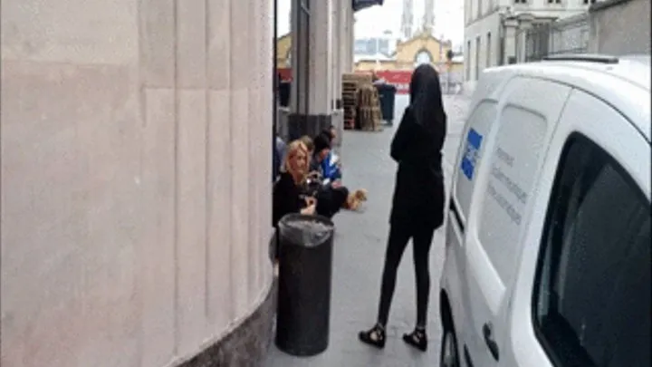 6 Ladies' Cigarette Break Behind French Warehouse