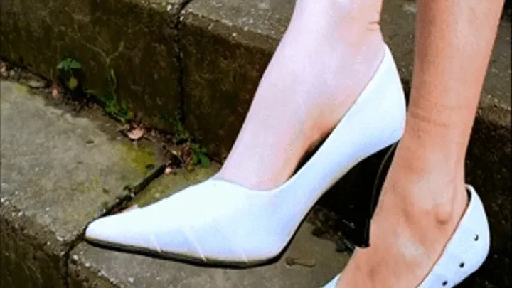 White High Heels Hand Crush