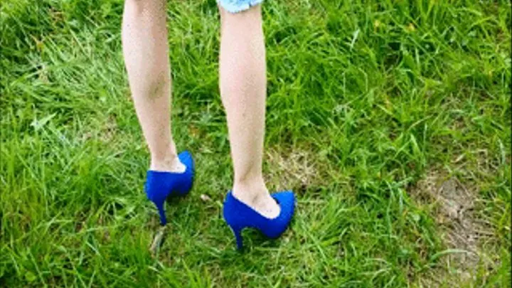 Blue Pumps in the Grass - Angle 2