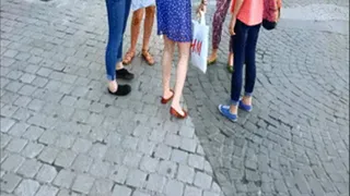 5 Belgian Ladies Chilling in Public