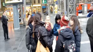 6 Nice German Ladies Chilling in the Railway Station