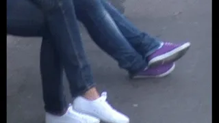 White and Violet Sneakers