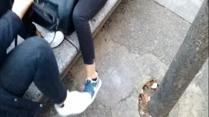 French Nikes Lady Allows Shoe Touching & Photos